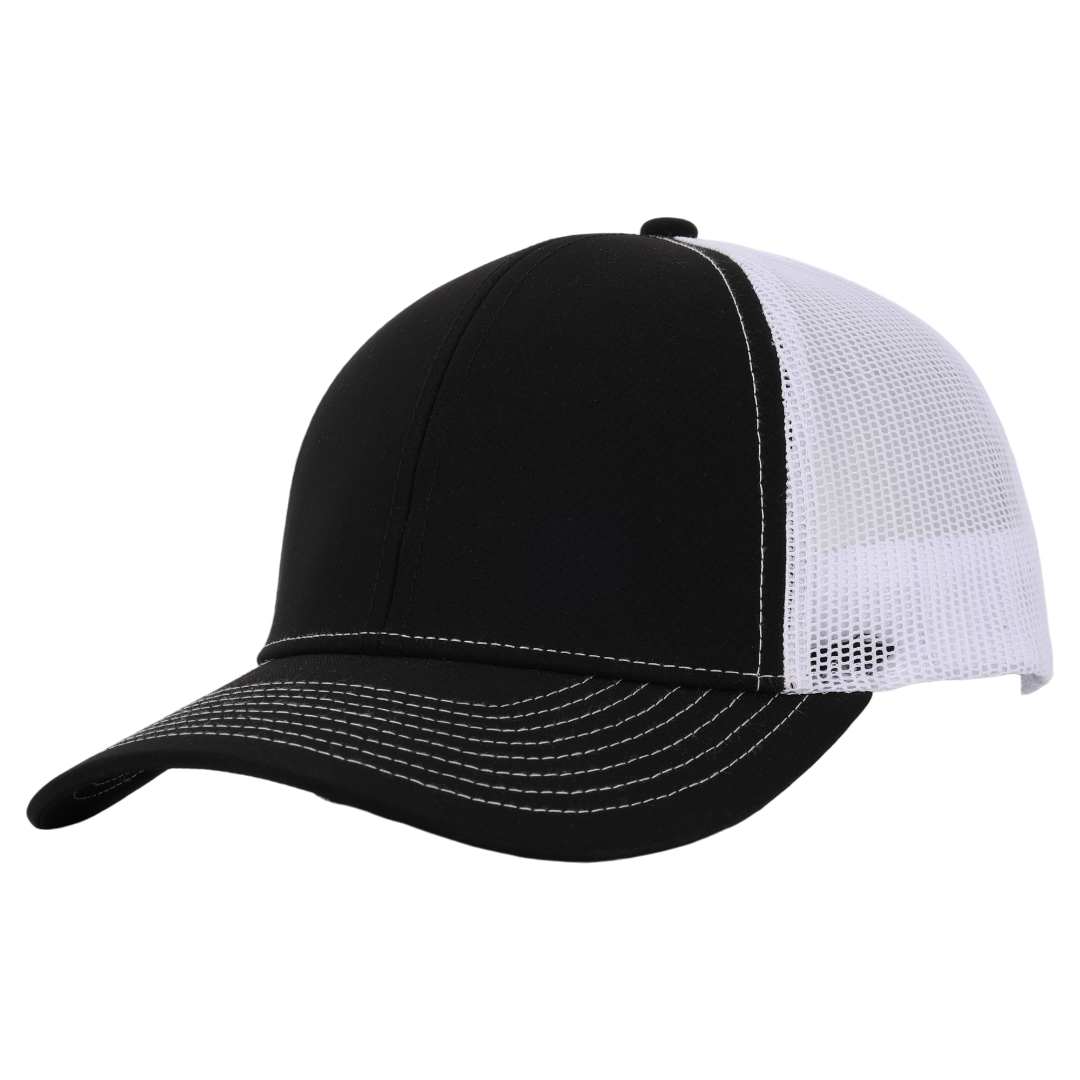 Black & White Mesh Low Pro Waterproof Hat