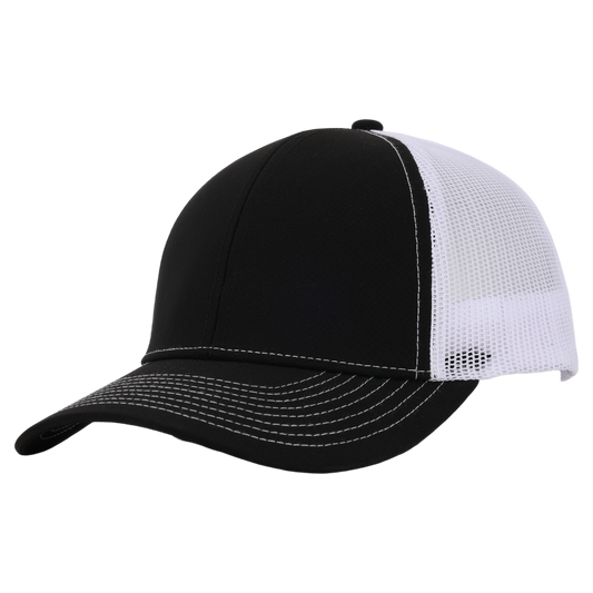Black & White Mesh Low Pro Waterproof Hat