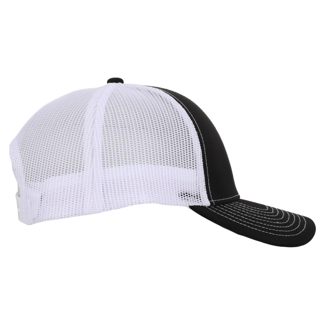 Black & White Mesh Low Pro Waterproof Hat