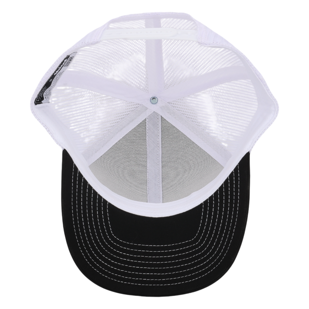 Black & White Mesh Low Pro Waterproof Hat