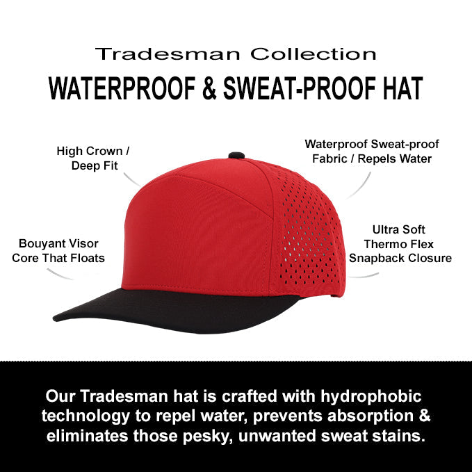 Red & Black Tradesman Waterproof Hat