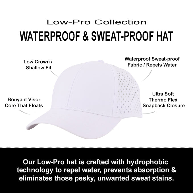 White Low Pro Waterproof Hat