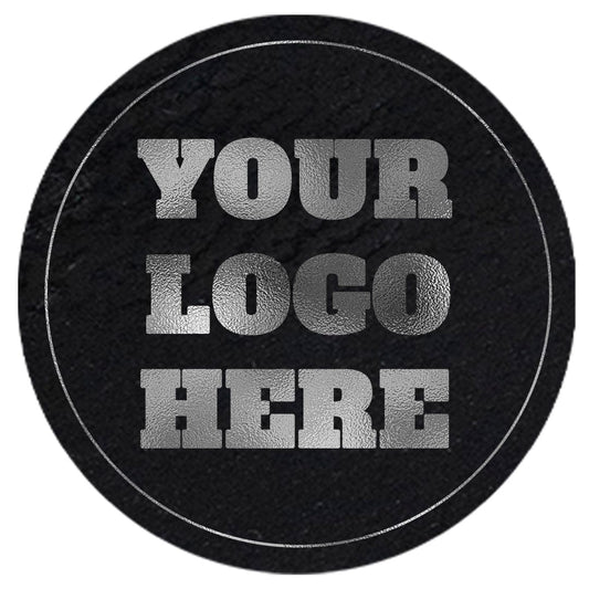 Black Leather w/ silver logo