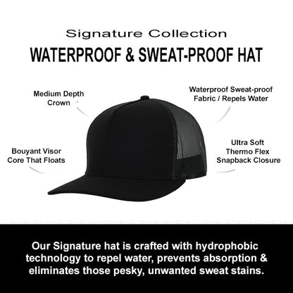 Black Mesh Signature Waterproof Hat
