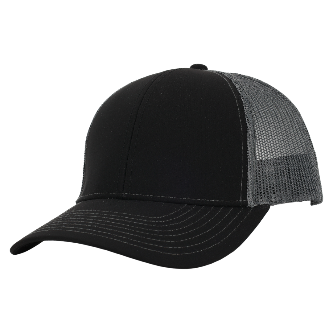 Black & Charcoal Mesh Low Pro Waterproof Hat
