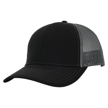 Black & Charcoal Mesh Low Pro Waterproof Hat