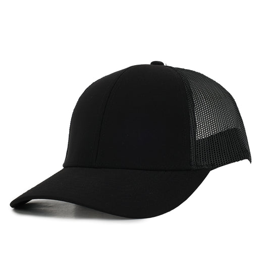 Black Plastic Mesh Low Pro Waterproof Hat