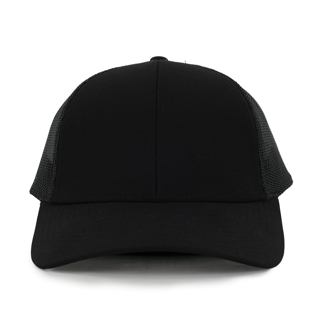 Black Plastic Mesh Low Pro Waterproof Hat